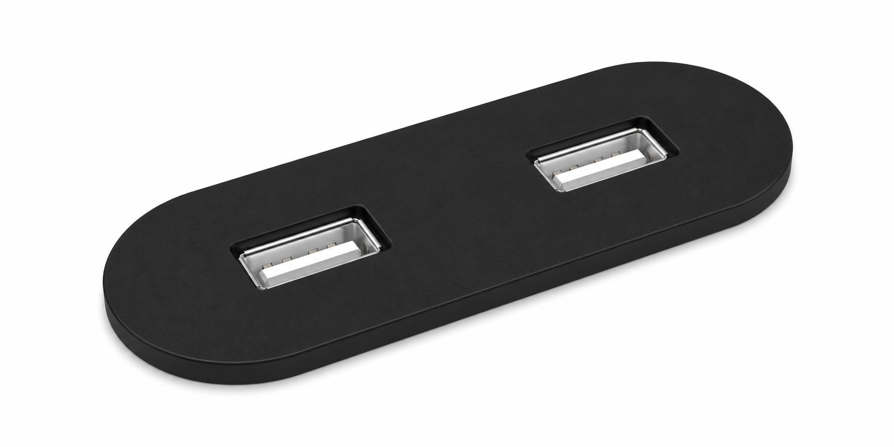 VERSAPICK ovale 2 x USB - 060.29P.00010 (blanc) 060.29P.00011 (gris) 060.29P.00012 (noir)