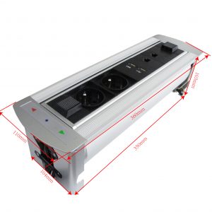 Multiprise motorisée rotative 2 prises + 2 RJ45 + 2 USB - DMS725