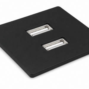 VERSAPICK carré 2 x USB - 060.29P.00004 (blanc)   060.29P.00005 (gris)   060.29P.00006 (noir)