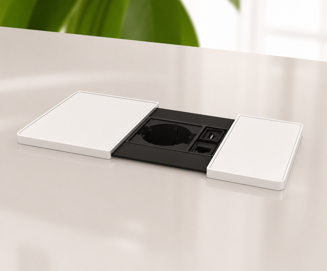 VERSAPAD blanc 1 prise + 2 USB - 060.08E.00001