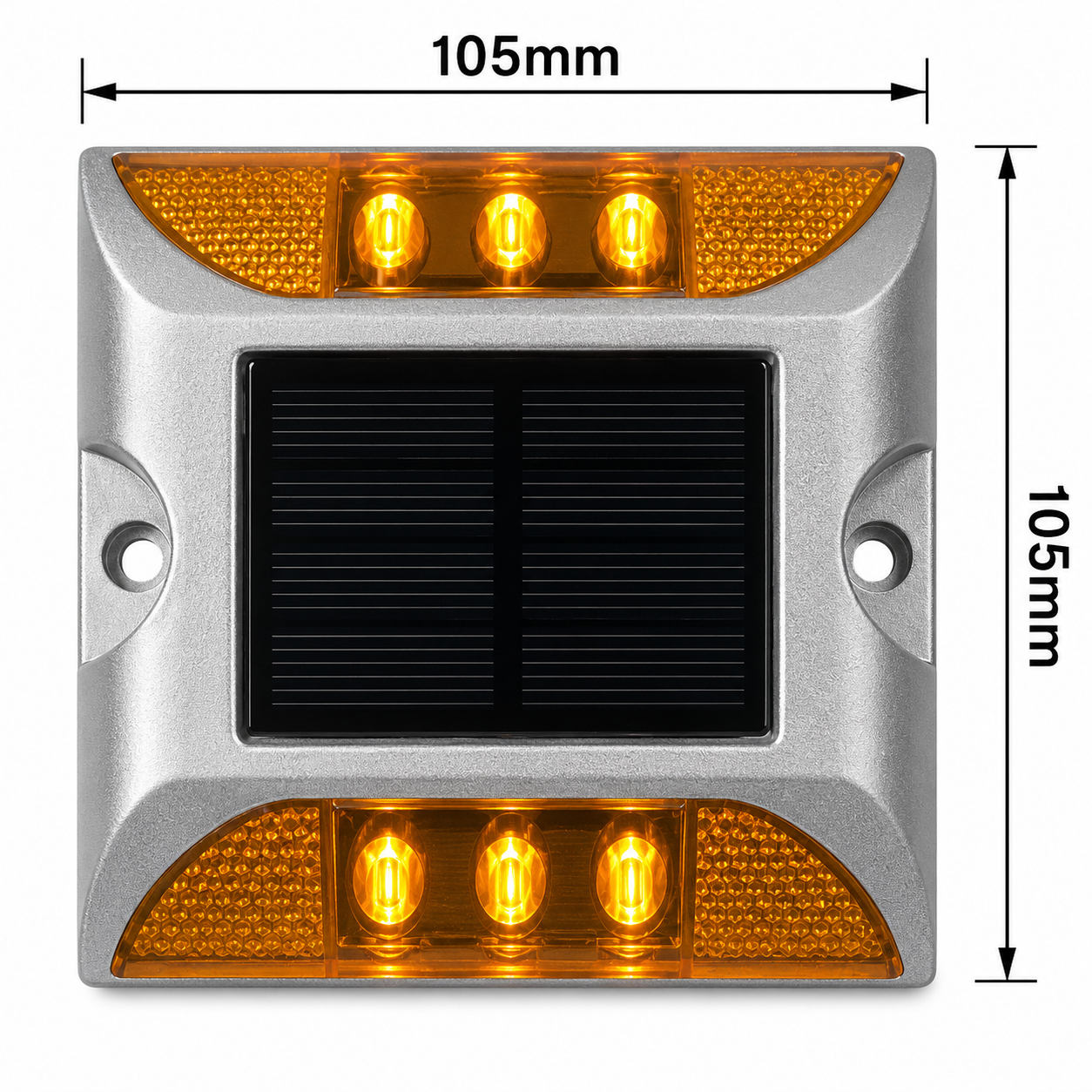 BALISOL - Balisage de sol LED solaire - Jaune fixe - 401020
