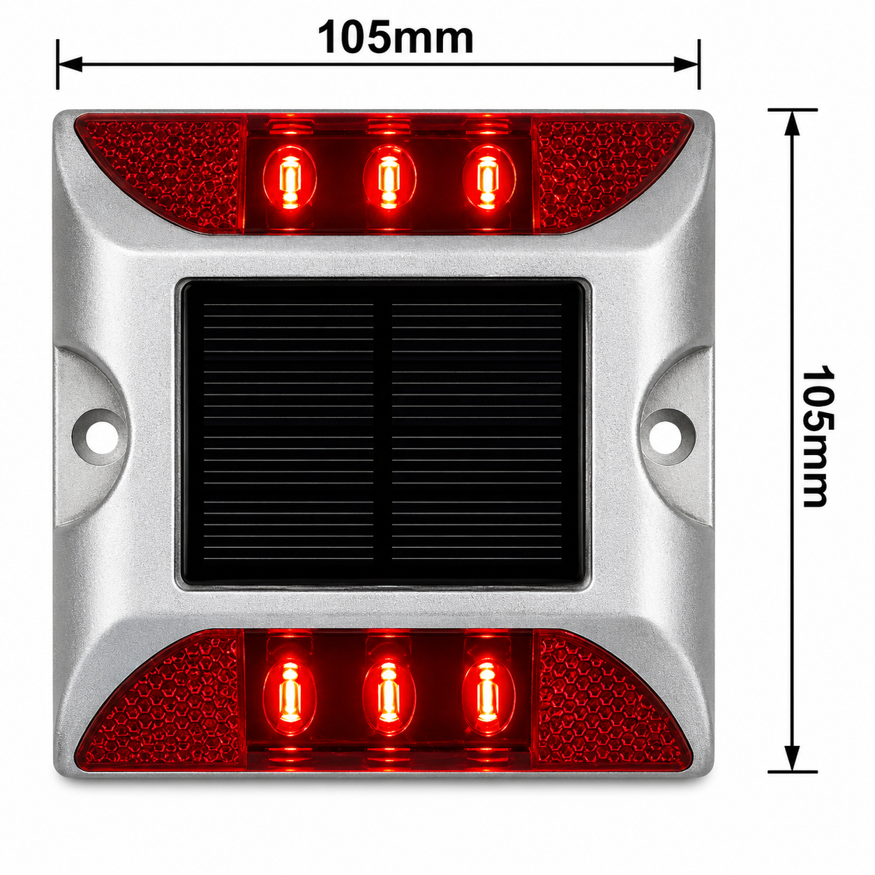 BALISOL - Balisage de sol LED solaire - Rouge fixe - 401022