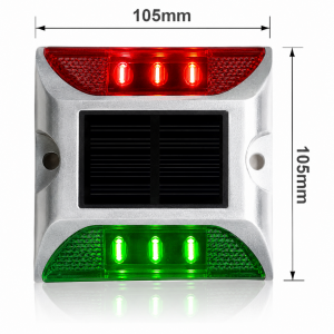 BALISOL - Balisage de sol LED solaire - Vert/Rouge fixe - 401032