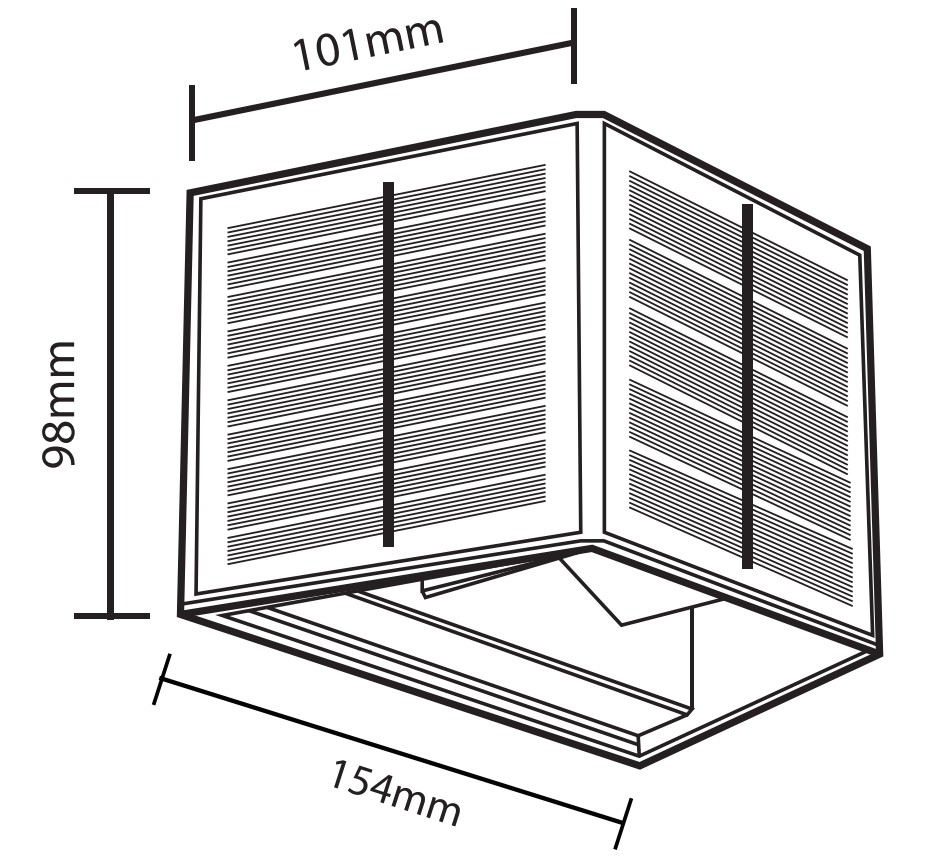 PRISMA1 - Applique LED solaire noire avec double diffuseur - 401043 – Image 2