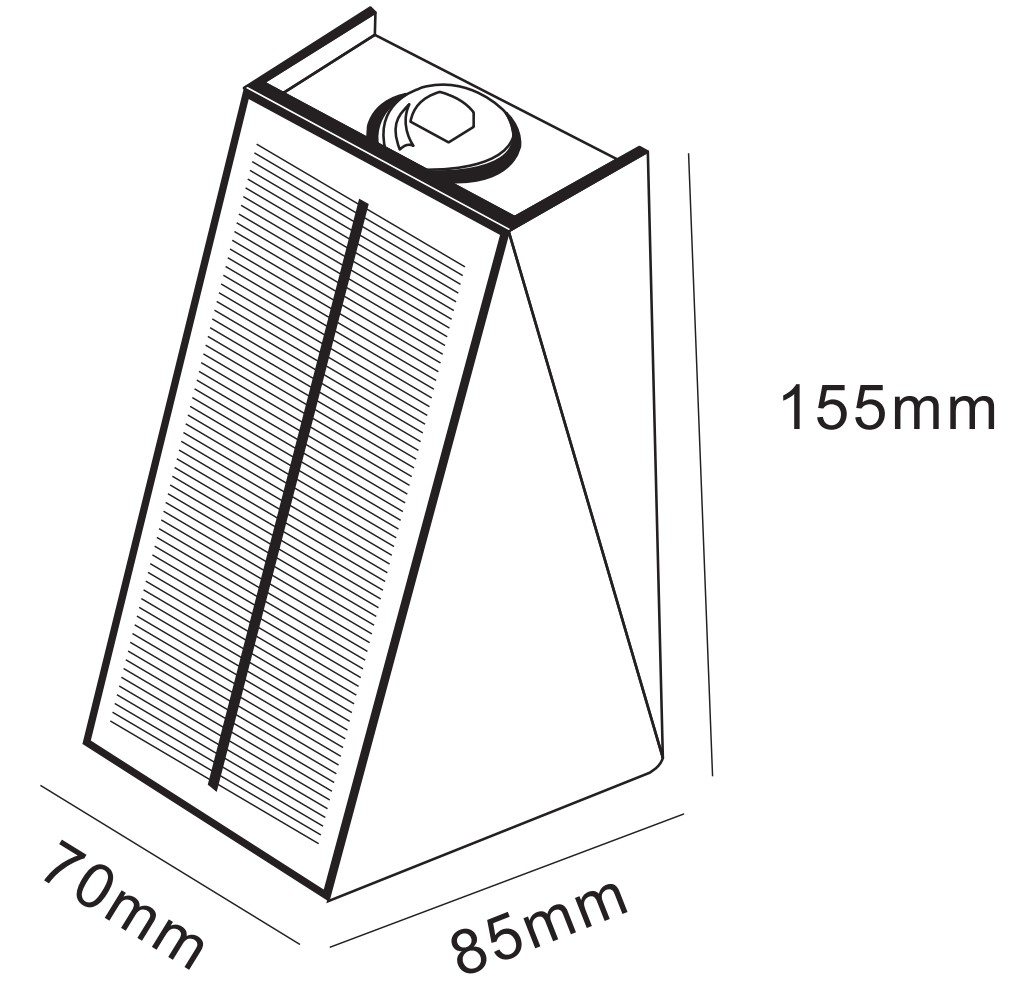 PRISMA2 - Applique LED solaire noire avec double diffuseur - 401044 – Image 2
