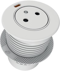 PUSHIX60 – Prise encastrable et rétractable blanche & 1 USB - 110123W