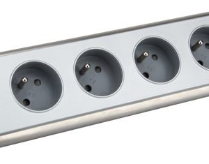 KORNER4 - Bloc multiprise d’angle gris - 4 prises & 2 USB (110125)