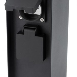 POTIX2 - Borne de jardin noire - 2 prises - IP44 - 110126