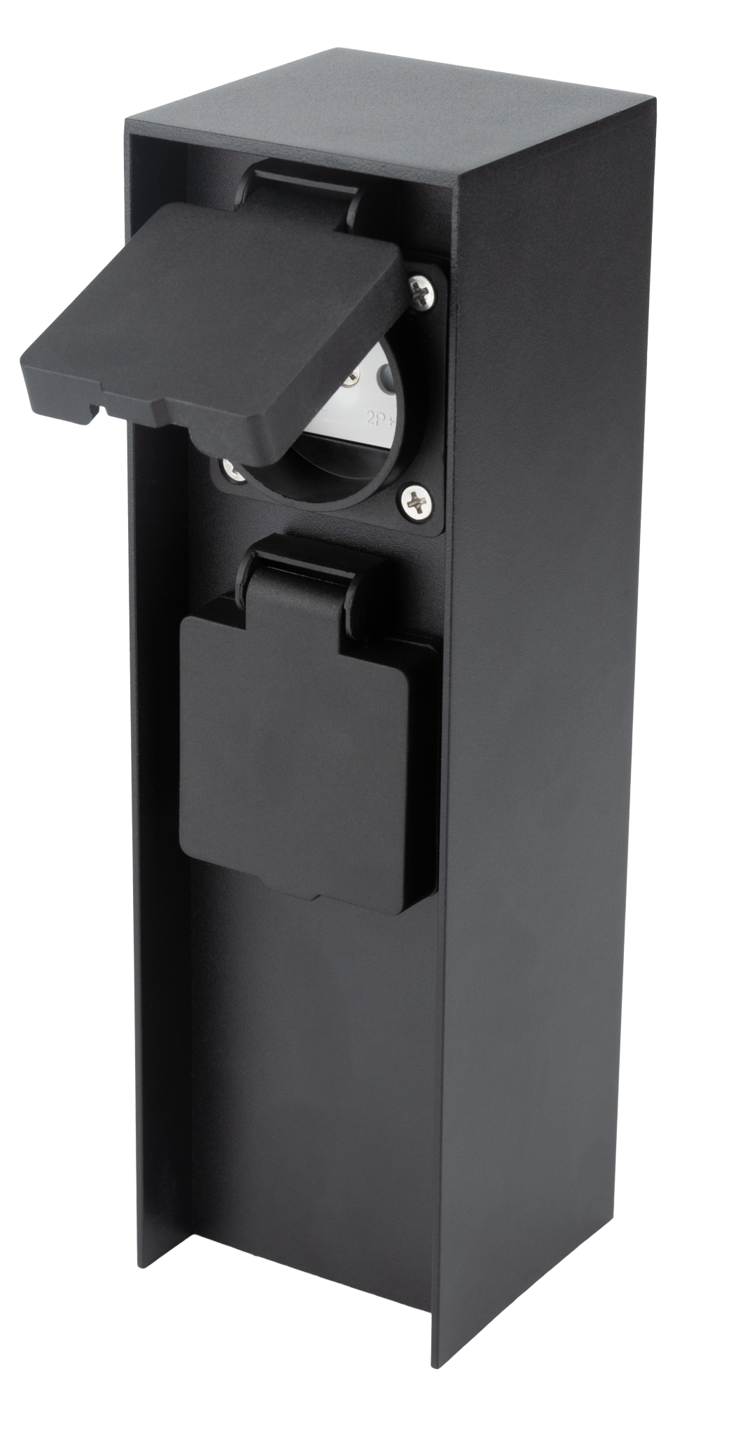POTIX2 - Borne de jardin noire - 2 prises - IP44 - 110126