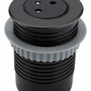 PUSHIX60 – Prise encastrable et rétractable noire & 1 USB - 110123B