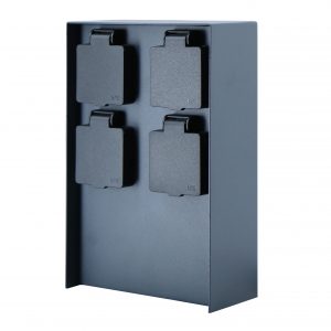 POTIX4 - Borne de jardin noire - 4 prises - IP44 - 110127