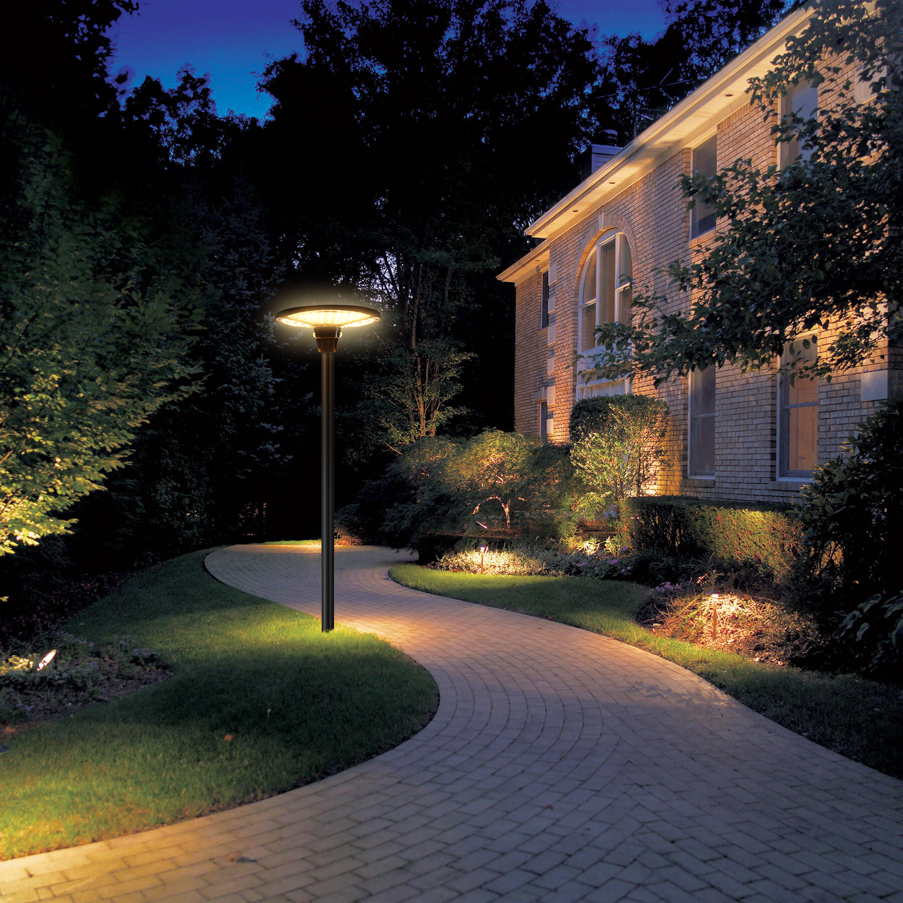 FLOWER - Luminaire LED solaire 30W tête de mat - 360° avec 3 CCT - 401065 – Image 2