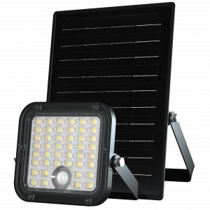 CUBE10 - Projecteur noir LED 10W avec panneau solaire déporté - 401079