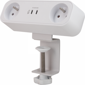 DESK - Multiprise blanche à fixer - 110130W