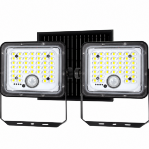 DUOCUBE10 - Projecteurs noirs 2x10W LED solaire avec panneau solaire déporté - 401097