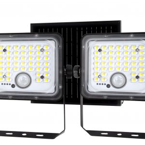 DUOCUBE10 - Projecteurs noirs 2x10W LED solaire avec panneau solaire déporté - 401097