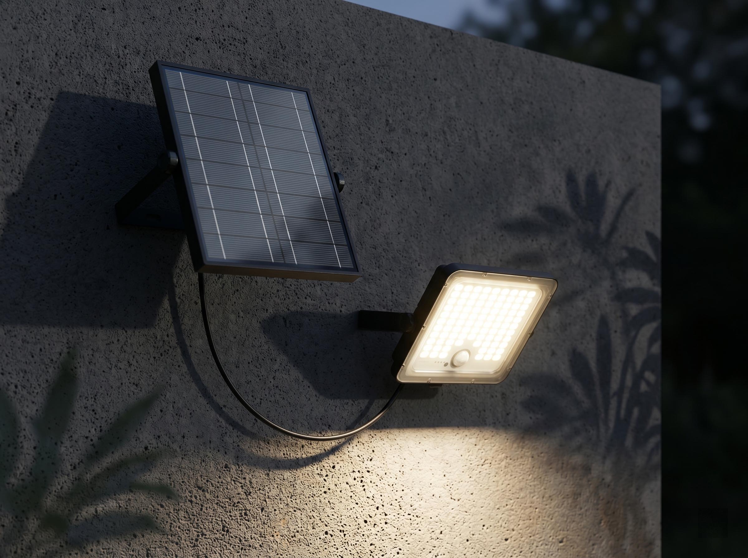 CUBE15 - Projecteur noir LED 15W avec panneau solaire déporté - 401098 – Image 2