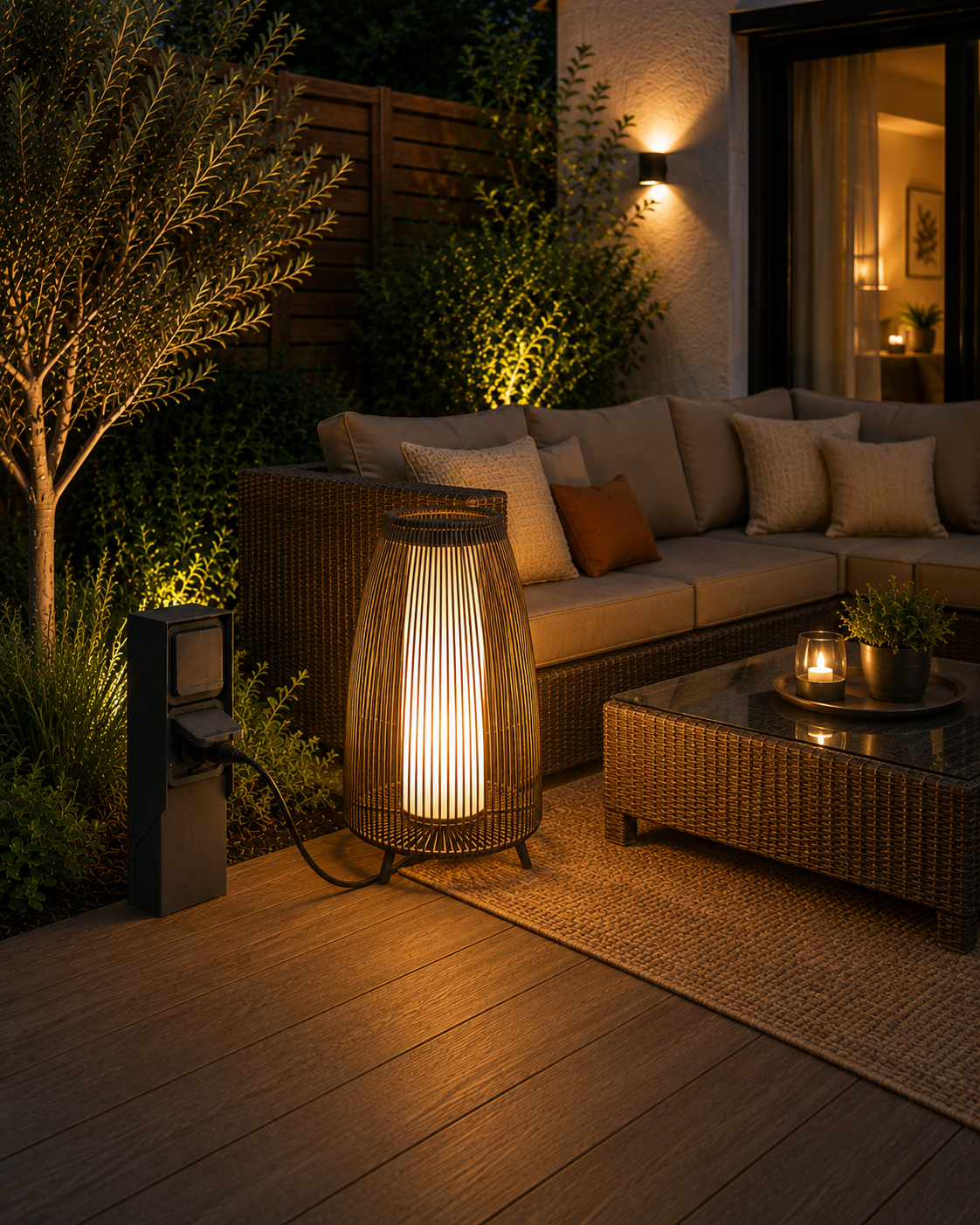 POTIX5 - Borne de jardin noire - 2 prises - IP55 et IK07 - 110132 – Image 2
