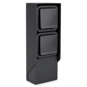 POTIX5 - Borne de jardin noire - 2 prises - IP55 et IK07 - 110132