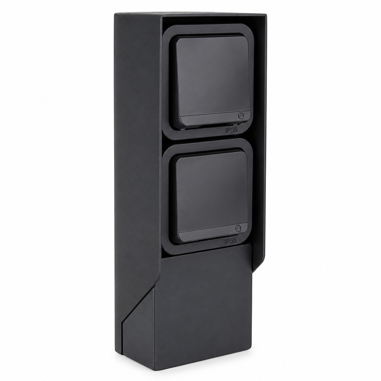 POTIX5 - Borne de jardin noire - 2 prises - IP55 et IK07 - 110132